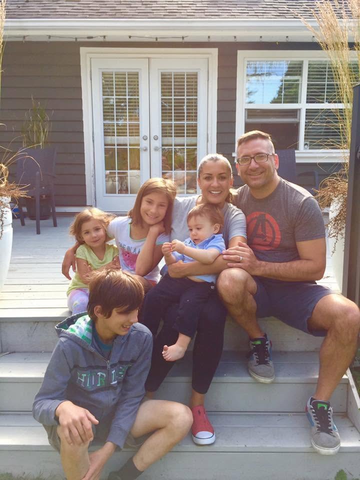 The St. Germain family on their front steps
